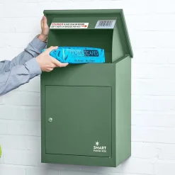 Smart Parcel Box Boîte À Colis-Boîte aux lettres 1 porte Boîte à colis Verte en acier