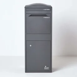 Smart Parcel Box Boîte À Colis-Boîte aux lettres 1 porte Boîte à colis Large Gris foncé en acier