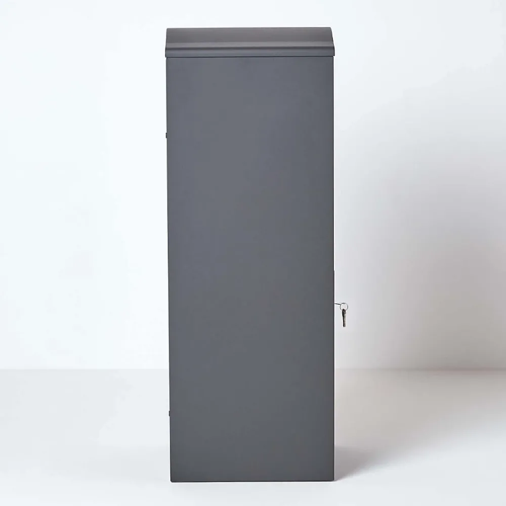 Smart Parcel Box Boîte À Colis-Boîte aux lettres 1 porte Boîte à colis Large Gris foncé en acier