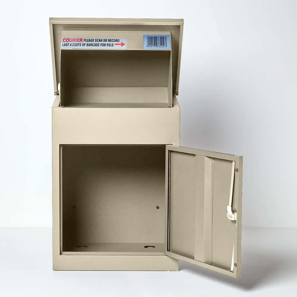 Smart Parcel Box Boîte À Colis-Boîte aux lettres 1 porte Boîte à colis Beige en acier