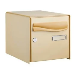 Boîte Aux Lettres 1 Porte-Boîte aux lettres 1 porte Lys Beige acier résistante à la rouille