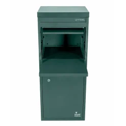 Smart Parcel Box Boîte aux lettres 2 portes Boîte à colis Large Vert en acier
