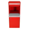 Smart Parcel Box Boîte aux lettres 2 portes Boîte à colis Large Rouge en acier
