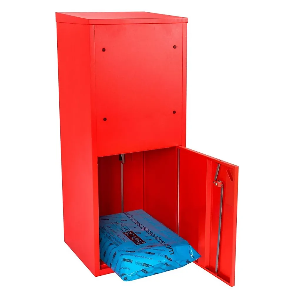 Smart Parcel Box Boîte aux lettres 2 portes Boîte à colis Large Rouge en acier