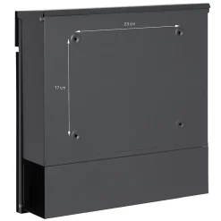 Ml-Design Boîte aux lettres sur pieds boîte postale anthracite imitation bois avec support