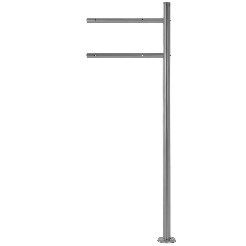 Ml-Design Boîte aux lettres sur une pied argent boîte postale anthracite moderne 37x11 cm
