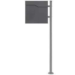 Ml-Design Boîte aux lettres sur une pied argent boîte postale anthracite moderne 37x11 cm