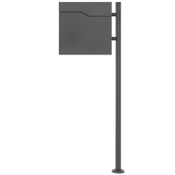 Ml-Design Boîte aux lettres sur une pied anthracite boîte postale en acier moderne 37x11cm