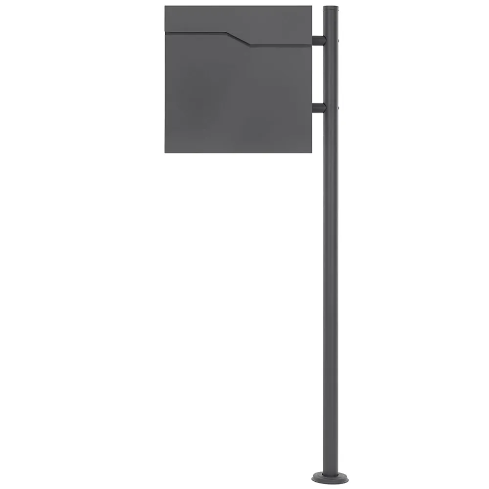 Ml-Design Boîte aux lettres sur une pied anthracite boîte postale en acier moderne 37x11cm