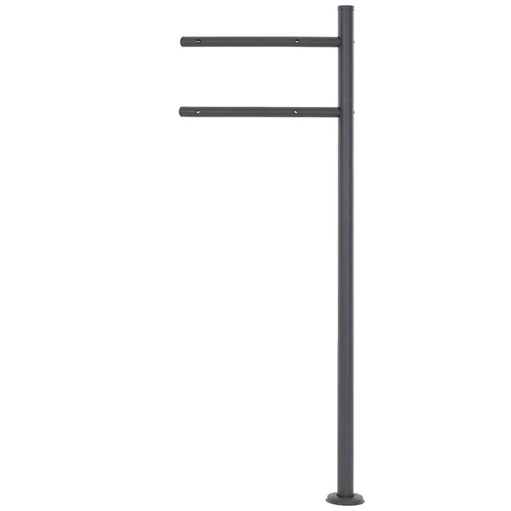 Ml-Design Boîte aux lettres sur une pied boîte postale en acier anthracite/argent moderne
