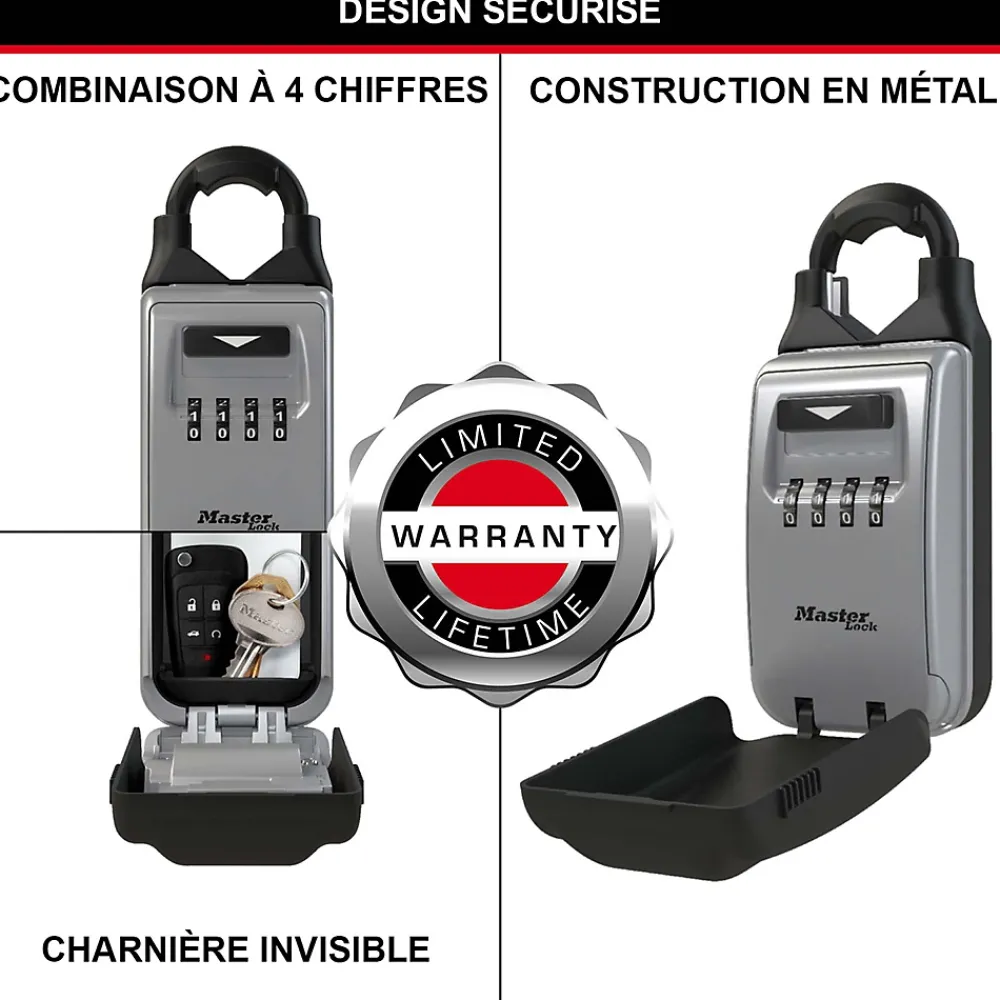 Master Lock Boîte à clé à anse rétractable Masterlock Select Acess 5420EURD