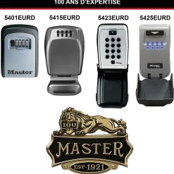 Master Lock Boîte à clés sécurisée à combinaison programmable et fixation murale