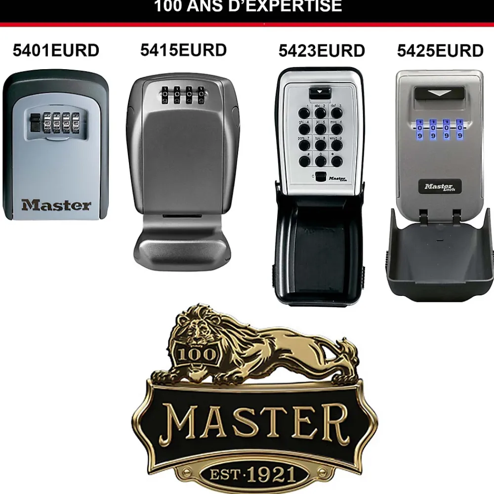 Master Lock Boîte à clés sécurisée à combinaison programmable et fixation murale