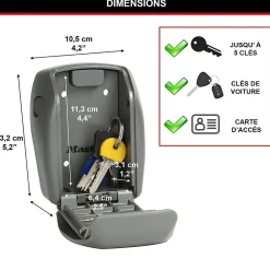 Master Lock Boîte à clés sécurisée haute sécurité fixation murale