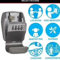 Master Lock Boîte à clés sécurisée haute sécurité fixation murale