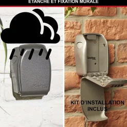 Master Lock Boîte à clés sécurisée haute sécurité fixation murale