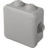 Schneider Electric Boîte de dérivation carrée extérieure avec 7 passe-câbles et système de verrouillage 80 x 80 x 45 mm Mureva Box gris