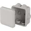 Schneider Electric Boîte De Dérivation-Boîte de dérivation carrée extérieure avec 7 passe-câbles et système de verrouillage 65 x 65 x 45 mm Mureva Box gris