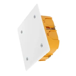 Diall Boîte De Dérivation-Boîte de dérivation à encastrer pour cloison sèche avec entrées et système de fermeture à vis 100 x 100 x 40 mm
