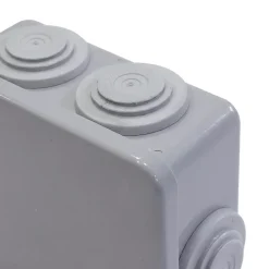 Diall Boîte de dérivation extérieure avec 7 passe-câbles et système de verrouillage 80 x 80 x 40 mm