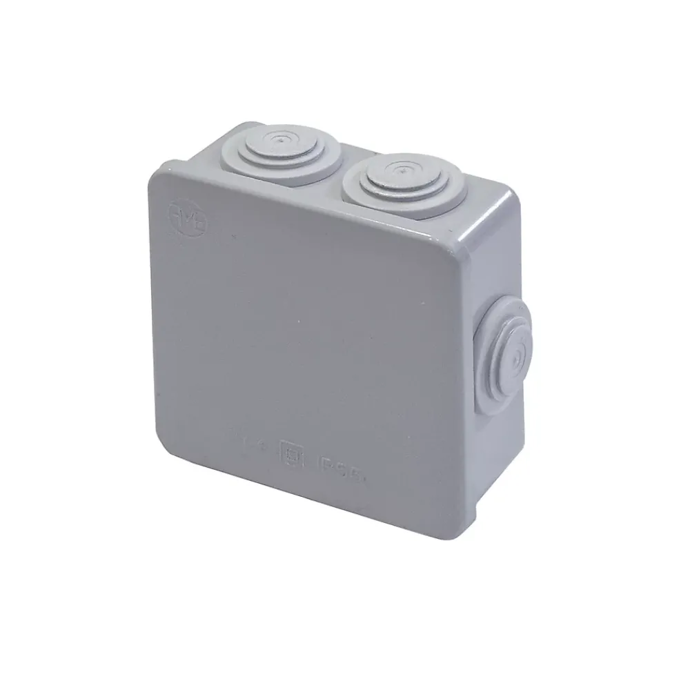 Diall Boîte de dérivation extérieure avec 7 passe-câbles et système de verrouillage 80 x 80 x 40 mm