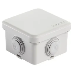 Diall Boîte de dérivation extérieure avec 4 passe-câbles et système de verrouillage intégré 65 x 65 x 40 mm