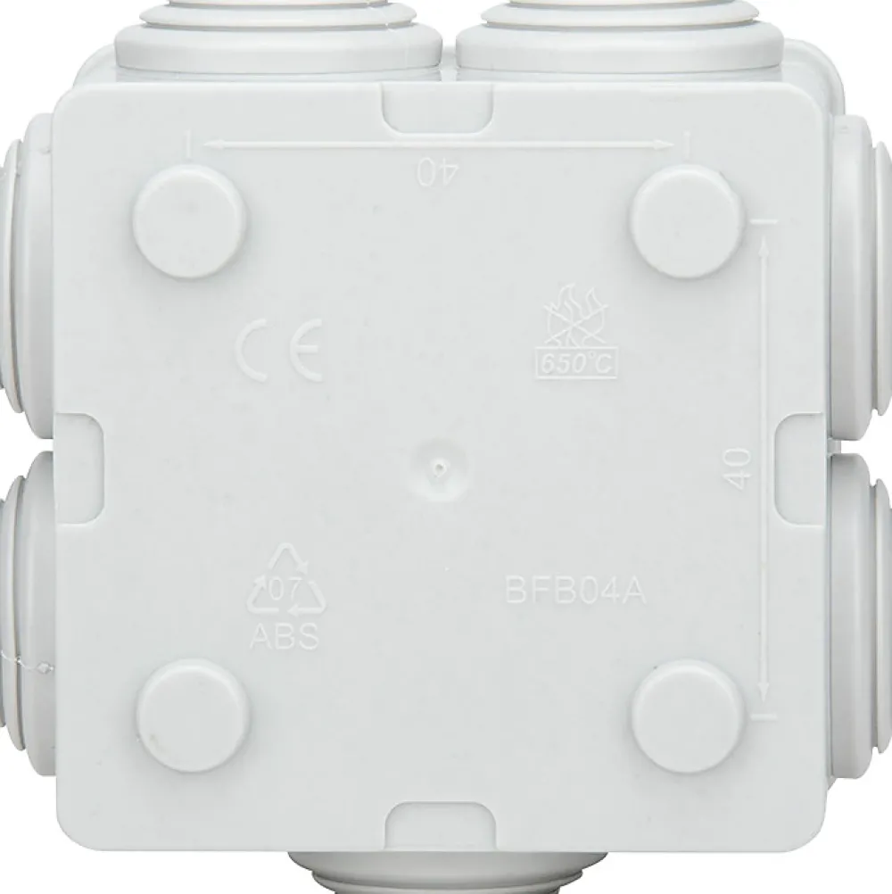 Zenitech Boîte de dérivation IP55 60x60x40mm - Blanc -