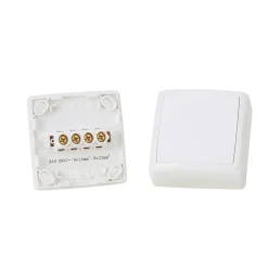 Jacobsen Interrupteur En Saillie-Boîte de dérivation monobloc en saillie Sigurd blanc complet