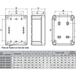 Legrand Boîte de dérivation rectangulaire - Plexo - - 155 x 100 mm - 10 entrées