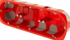 Protec Boite D'Encastrement-Boîte d'encastrement No Airbox Multiplat 3 postes - P 40 mm