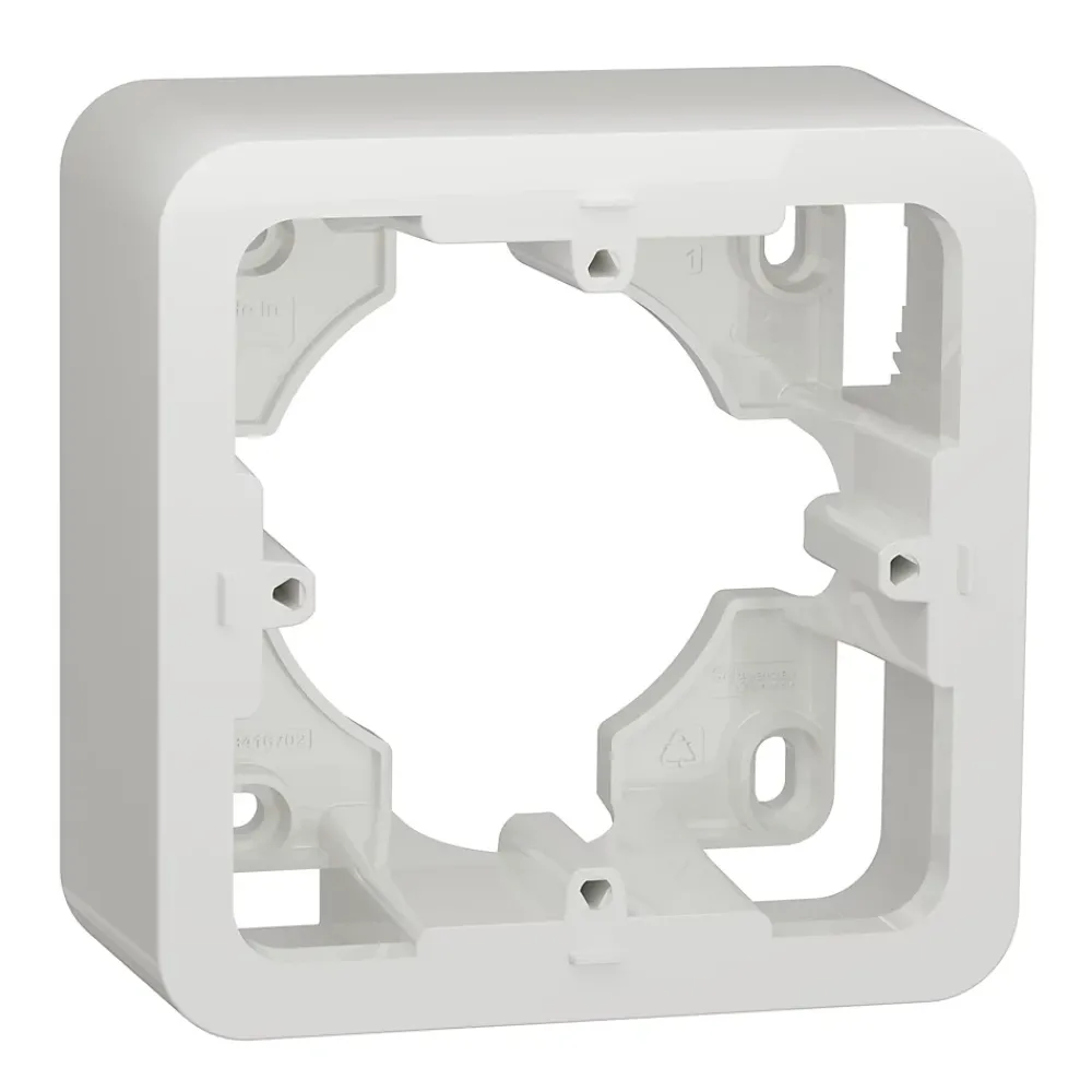 Schneider Electric Boîte d'encastrement 1 poste saillie Unica Déco blanc
