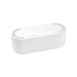 D-Line Range-Fil Et Cache-Fil|Range-Fil Et Cache-Fil-Boîte de rangement de câbles blanc L. 325 x l. 125 mm, bloc 4 prises