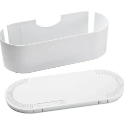 D-Line Boîte de rangement de câbles blanc L. 415 x l. 165 mm, bloc 6 prises