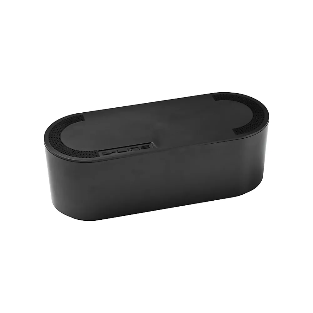 D-Line Boîte de rangement de câbles noir L. 325 x l. 125 mm, bloc 4 prises
