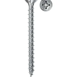 Fischer Boîte De 200 Vis Bois Powerfast Ii Fpf Ii Czf Bc 200 Tête Fraisée Empreinte Pz - Zingué Blanc - Filetage Total