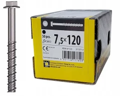 Domax Vis Pour Brique, Béton-Boîte de 50 vis d'ancrage béton 7,5 x 120
