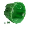 Wago Boite D'Encastrement-10 boîtes d'encastrement simple ronde Zenitech pour maçonnerie