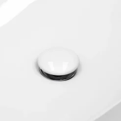 Luxebath Evacuation De Lavabo-Vasque-Bouchon de vidange H109mm blanc universel pop-up pour lavabo avec trop-plein joints inclus