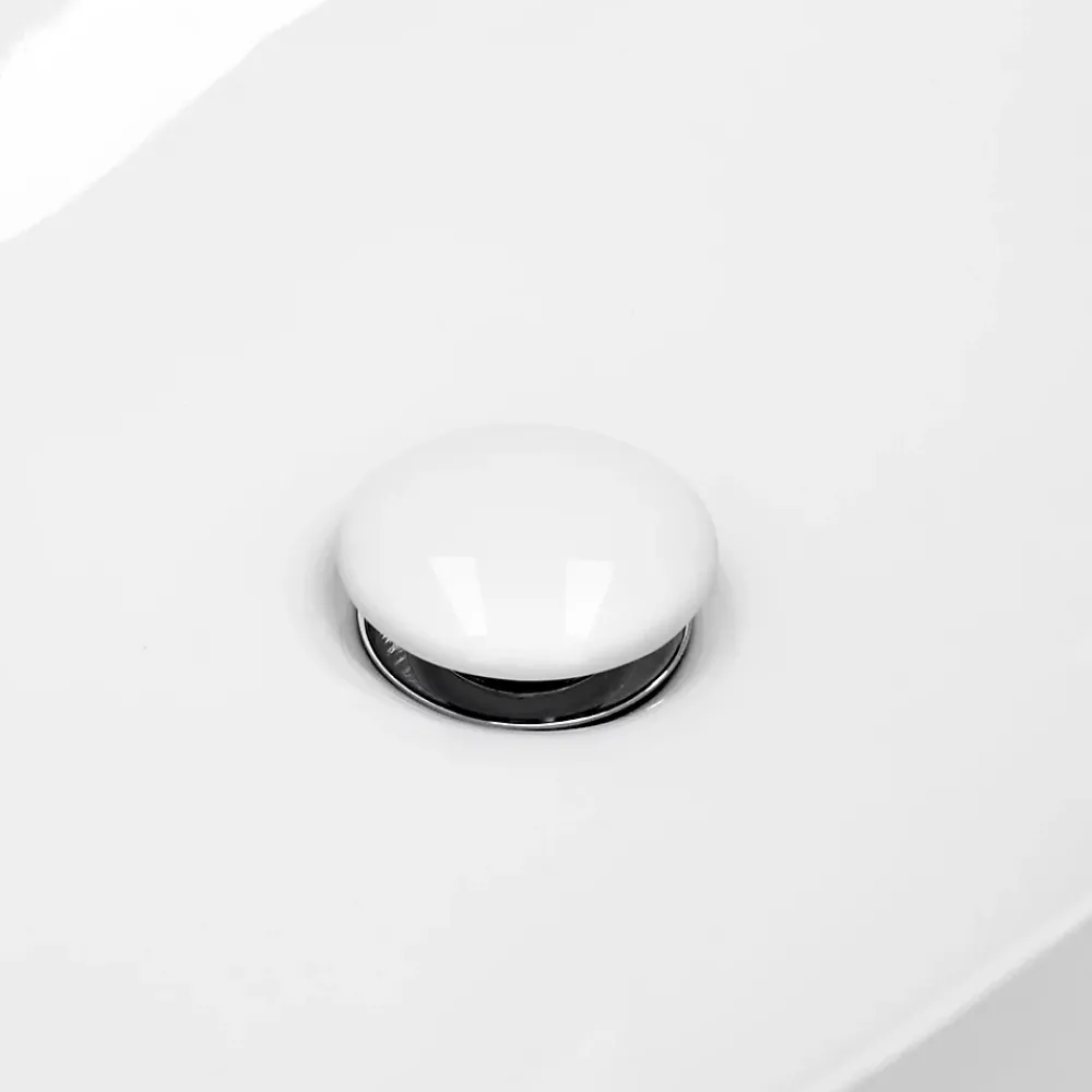 Luxebath Evacuation De Lavabo-Vasque-Bouchon de vidange H109mm blanc universel pop-up pour lavabo avec trop-plein joints inclus