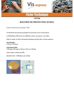 Vis Express Bouchon Diamètre du corps 10 Diamètre de tête: 13 Longueur sous tête 6.7 Nylon RAL8014 brun sepia - 1 pièce