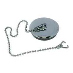 Watts Industries Bouchon d'évier 40x45 plaque inox à chainette avec borne - WATTS - 4643067