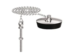Watts Industries Bouchon d'évier 35x40 plaque inox à chainette avec borne - WATTS - 4642060