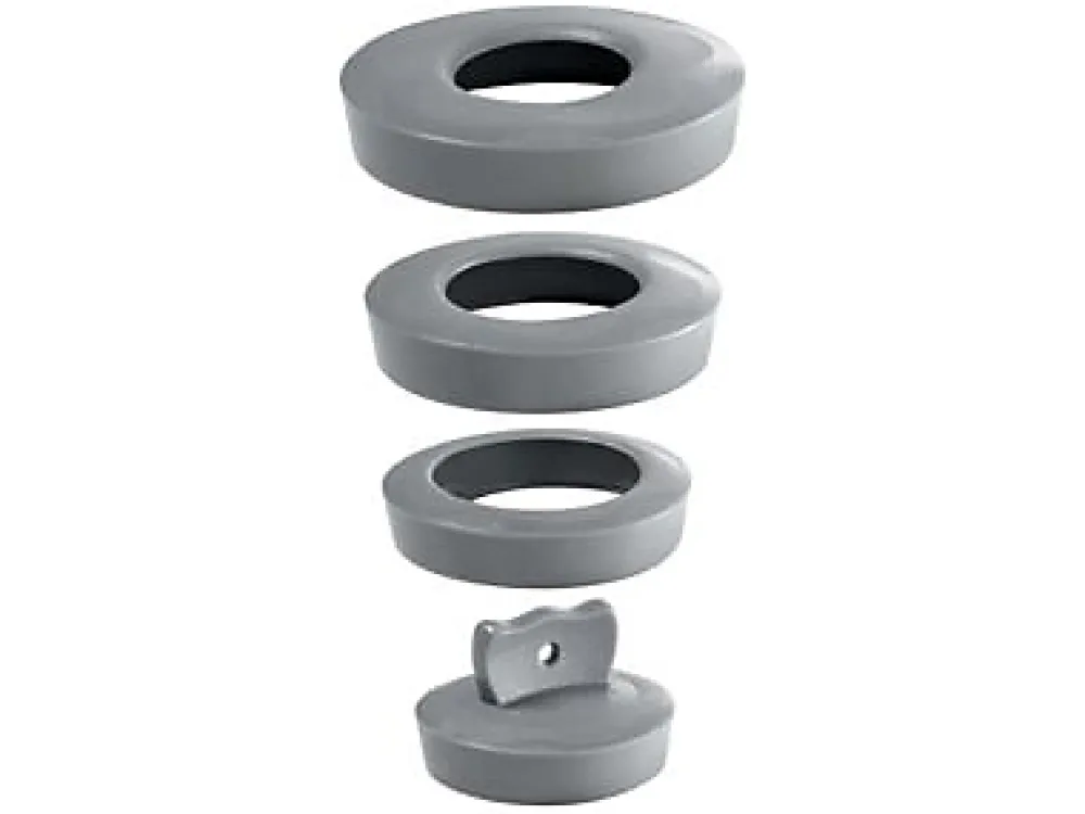 Wirquin Bouchon universel gris pour évier, lavabo, bidet ou baignoire, Ø 36 mm à 58 mm