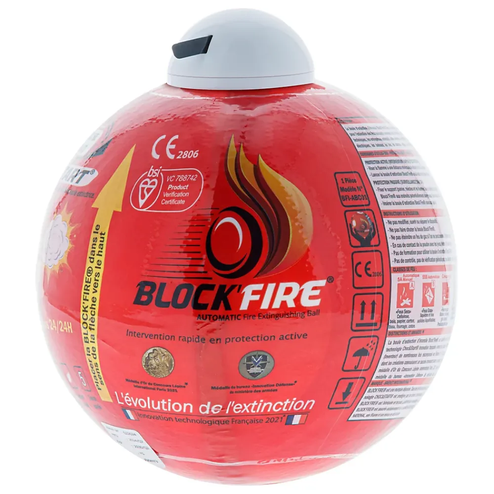 Extincteur Et Couverture Anti-Feu|Détecteur De Fumée, Gaz Et Protection Incendie-Boule extinctrice Block Fire intérieur/extérieur