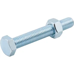 Diall 10 boulons tête héxagonale acier zingué 8 x 70 mm