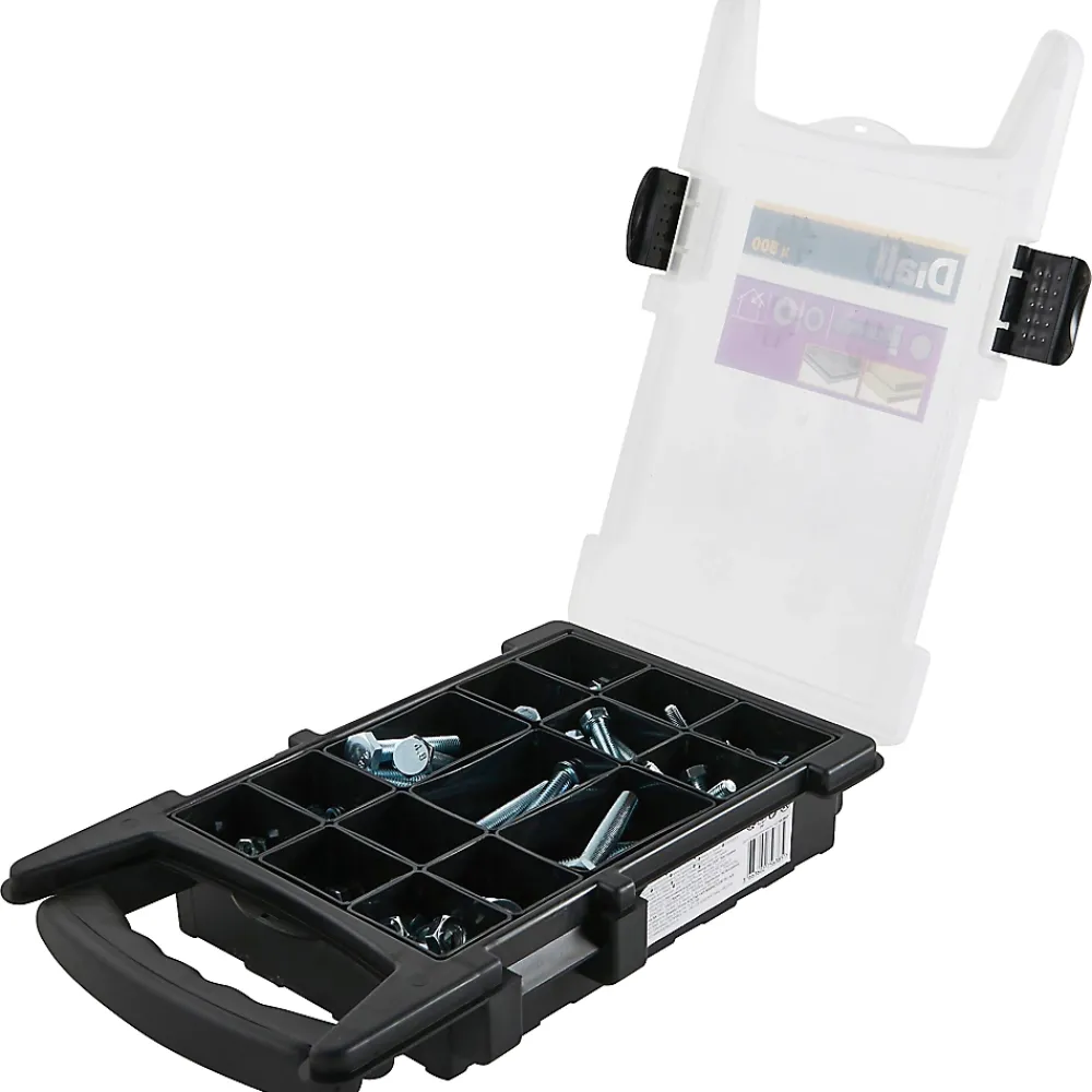 Diall 500 boulons tête héxagonale avec écrous et rondelles - assortiment