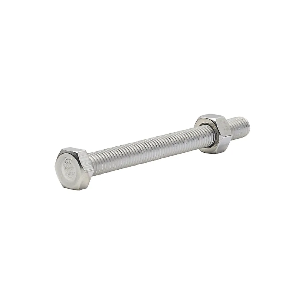 Diall 10 boulons tête héxagonale inox 8 x 80 mm