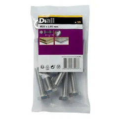 Diall Boulon-10 boulons tête héxagonale inox 10 x 45 mm