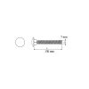 Diall 5 boulons tête ronde collet carré 7 x 130 mm