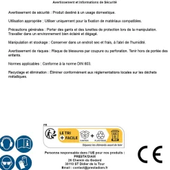 D-Work Boulon-25 Boulons Tête Ronde Collet Carré TRCC 10 x 180 mm - DIN 603 - Zingué blanc -